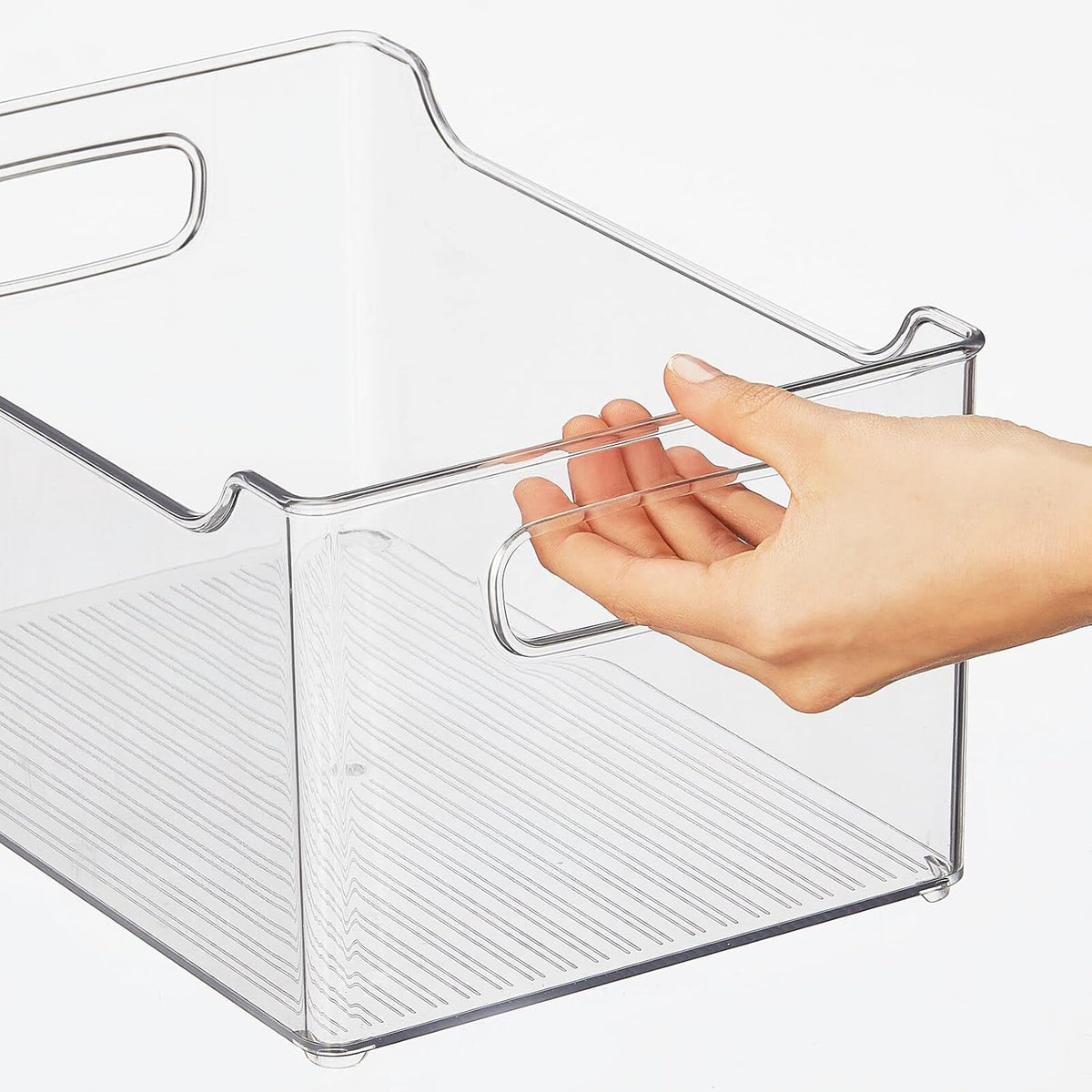 Clear Plastic Storage Bin with Handles I3123