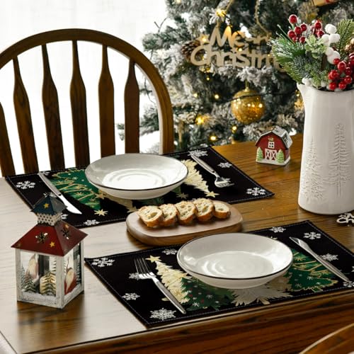 Red Christmas Placemats Set of 4 G72051