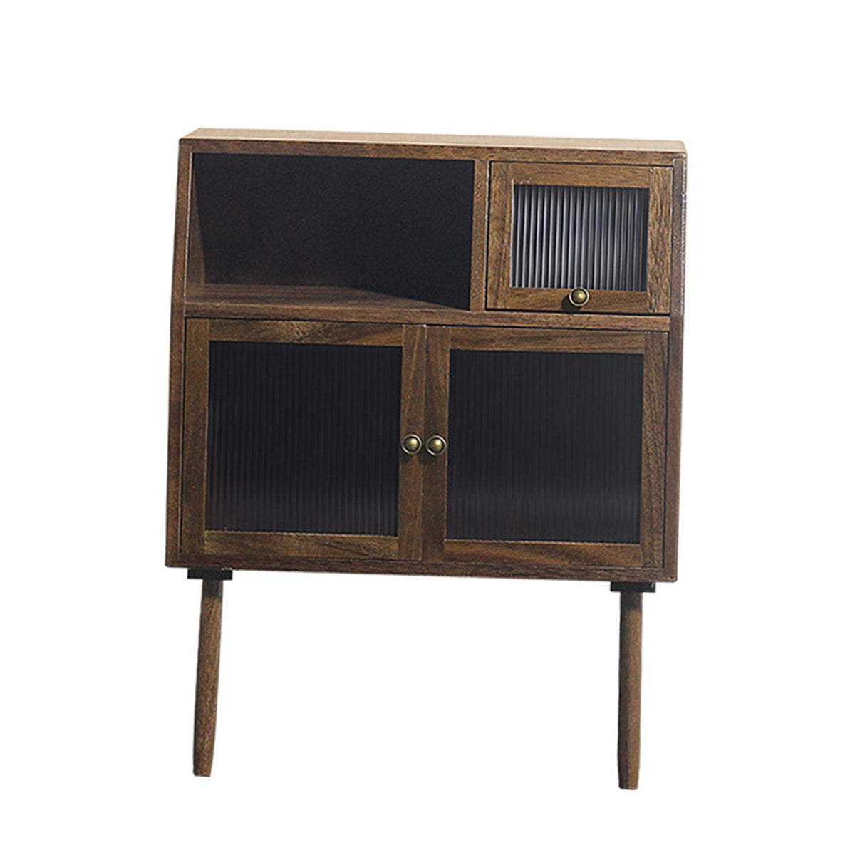 1/6 1/12 Scale Dollhouse Walnut Cabinets Cupboard K376